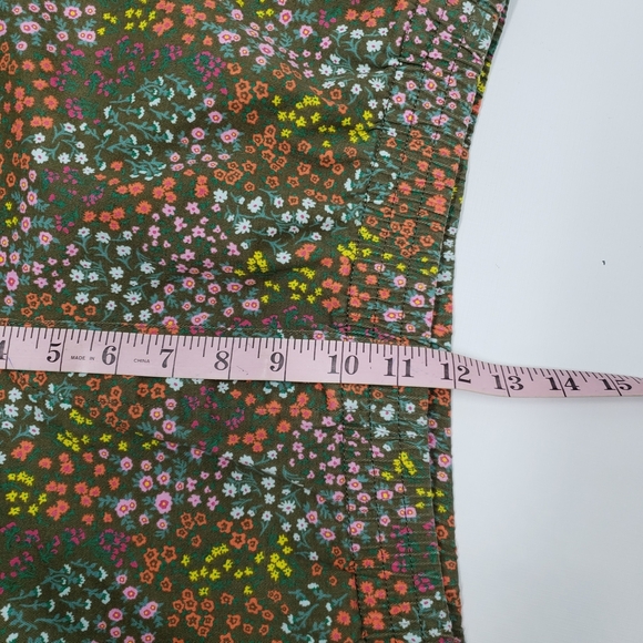 Lands' End Floral Print Bermuda Shorts Plus Size 16 Mid Rise Elastic Waist - Picture 9 of 12